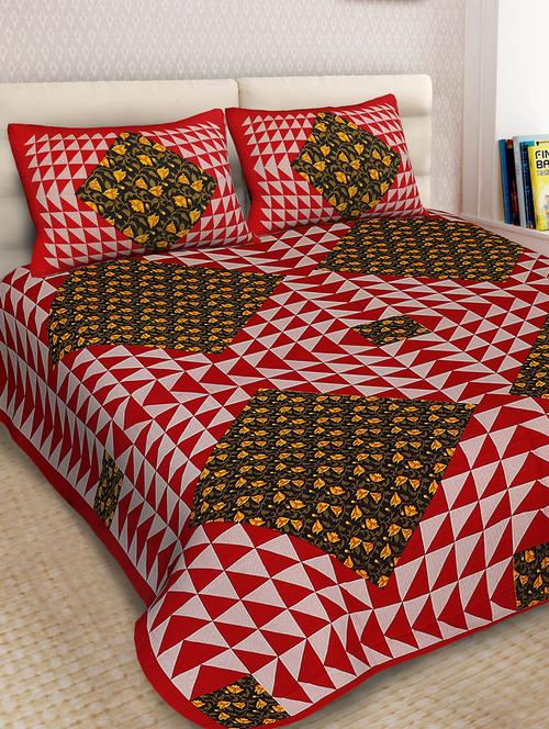 jaipuri cotton double bedsheet with 2 pillow covers - 16093441 - Very Small Image - 1
