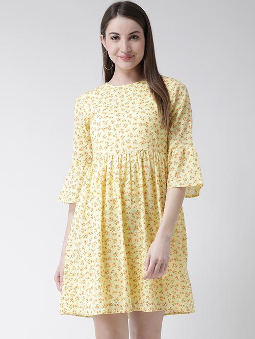 tie back gathered a-line dress - 16094198 - Very Small Image - 1