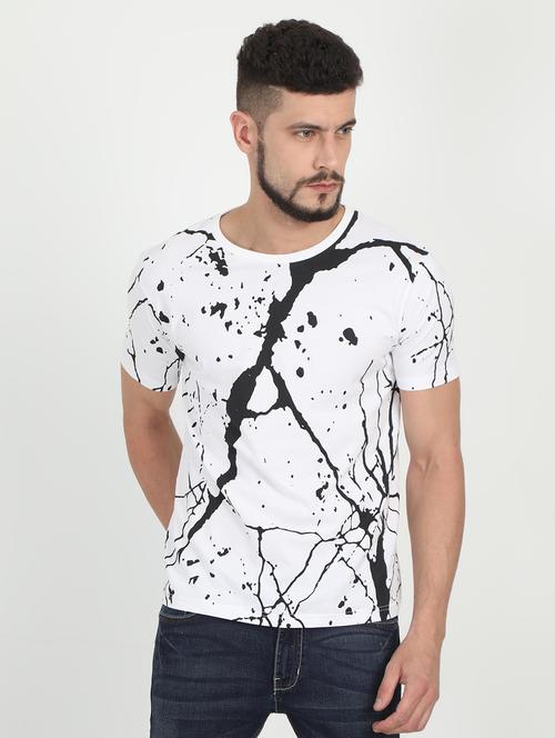 white front print t-shirt - 16094329 - Very Small Image - 1