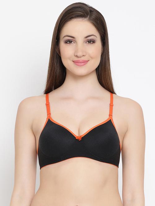 contrast piped lightly padded bra - 16094369 - Very Small Image - 1