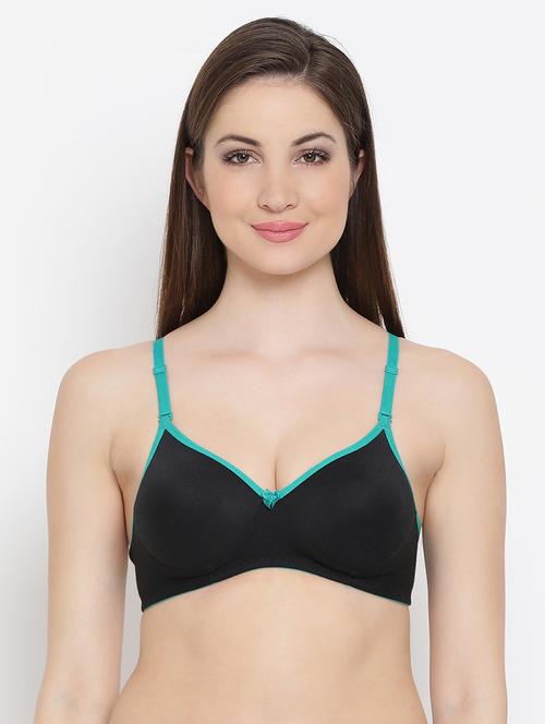 contrast piped lightly padded bra - 16094370 - Very Small Image - 1