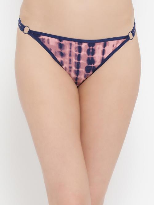 tied and dyed contrast piped thongs - 16094375 - Very Small Image - 1