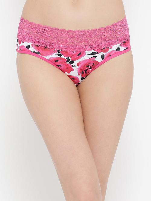 lace detail floral panty - 16094396 - Very Small Image - 1