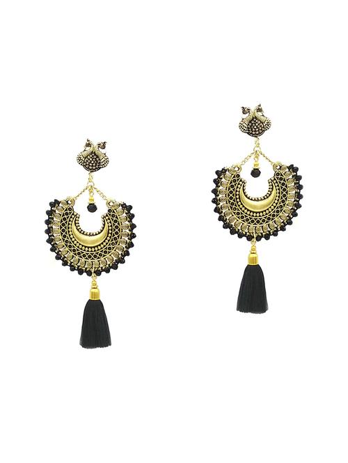 gold metal drop earring - 16095429 - Very Small Image - 1