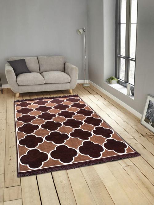 romee premium quality polyester floor rug for home (3x5 feet), coffee brown - 16095560 - Very Small Image - 1