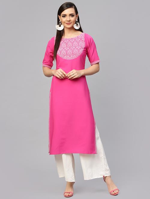 block print straight kurta - 16095595 - Very Small Image - 1