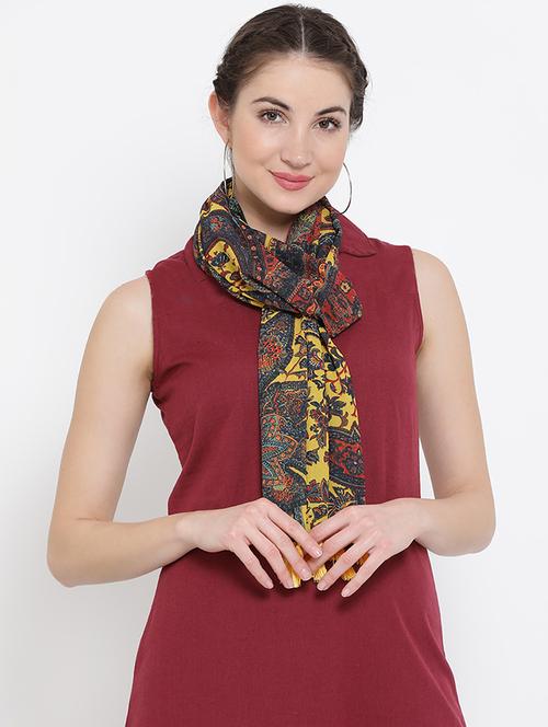 tassel detail printed stole - 16096062 - Very Small Image - 1