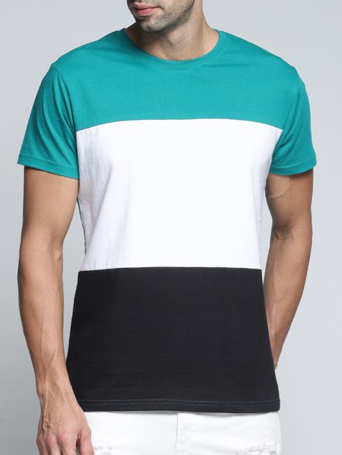 multi colored color block t-shirt - 16096103 - Very Small Image - 1