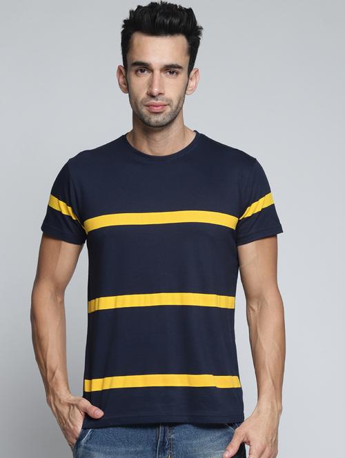 navy blue striped t-shirt - 16096108 - Very Small Image - 1