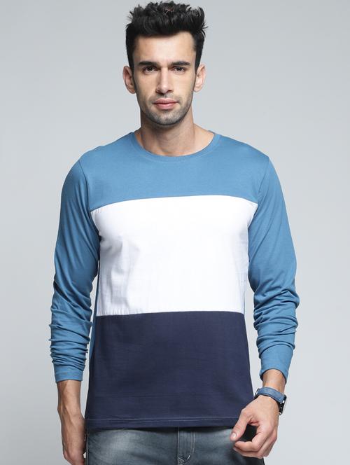 multi colored color block t-shirt - 16096144 - Very Small Image - 1