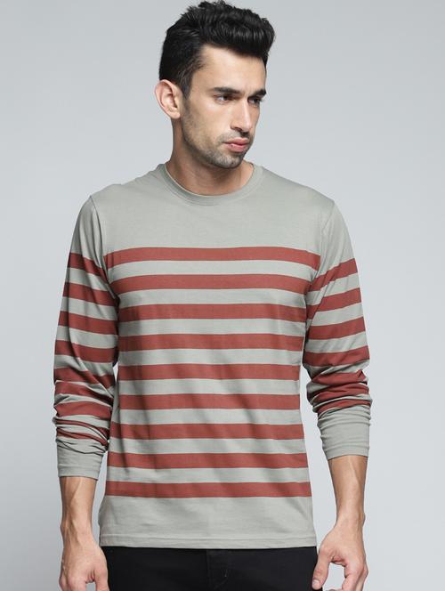 grey striped t-shirt - 16096152 - Very Small Image - 1