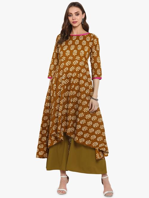 dabu high low kurta - 16097532 - Very Small Image - 1