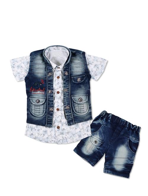 blue cotton shorts set - 16097600 - Very Small Image - 1
