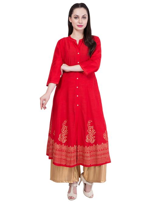 block print a-line kurta - 16097608 - Very Small Image - 1