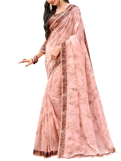 floral printed saree - 16097621 - Very Small Image - 1