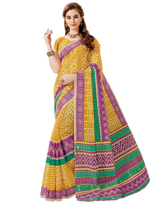 color pop printed saree - 16097645 - Very Small Image - 1