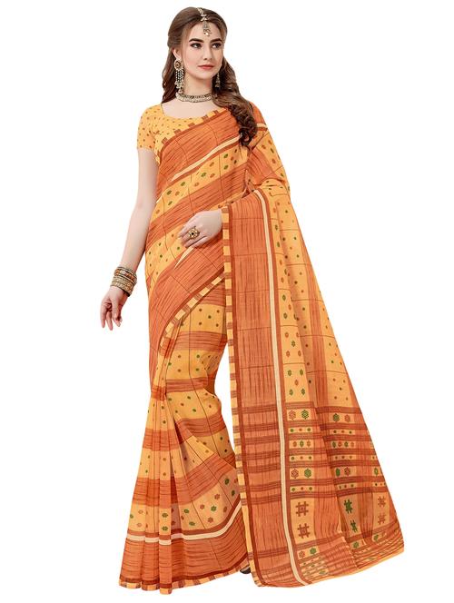floral printed saree - 16097653 - Very Small Image - 1