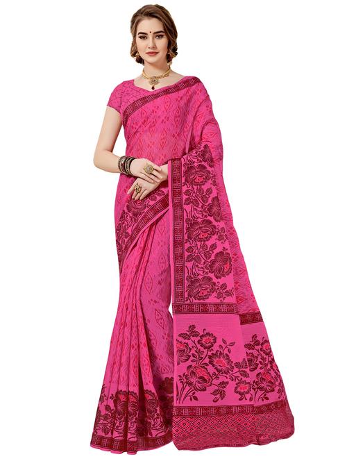 floral printed saree - 16097654 - Very Small Image - 1