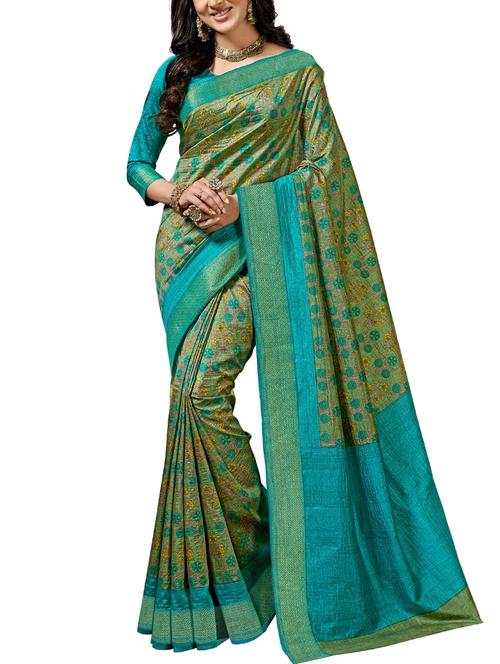 floral mysore silk saree - 16097673 - Very Small Image - 1