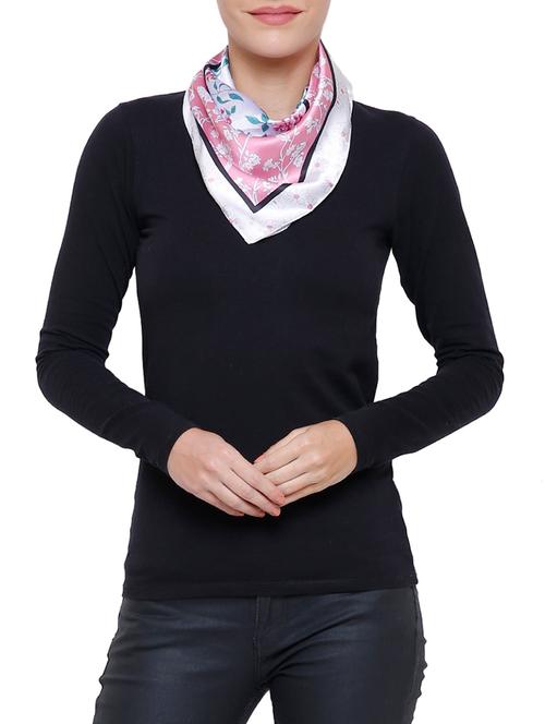pink satin scarf - 16097689 - Very Small Image - 1