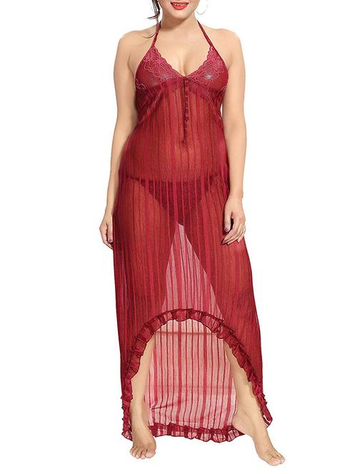 high low high low nighty with panty - 16098366 - Very Small Image - 1