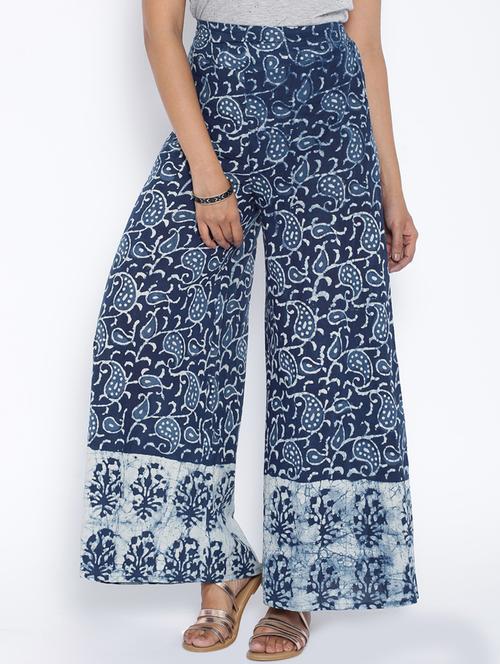 printed flared palazzo - 16098384 - Very Small Image - 1