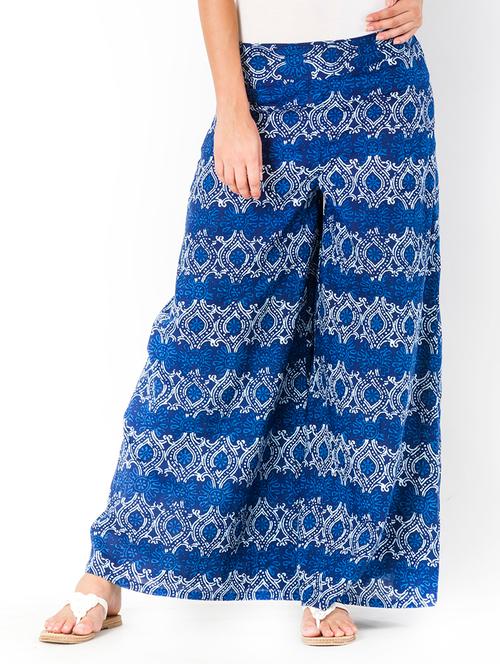 floral print flared palazzo - 16098392 - Very Small Image - 1