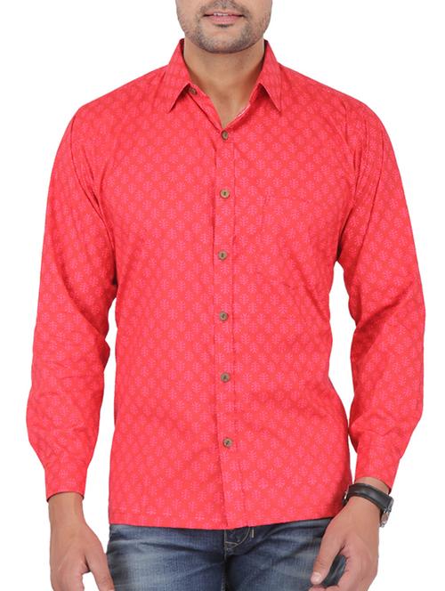red printed casual shirt - 16098799 - Very Small Image - 1