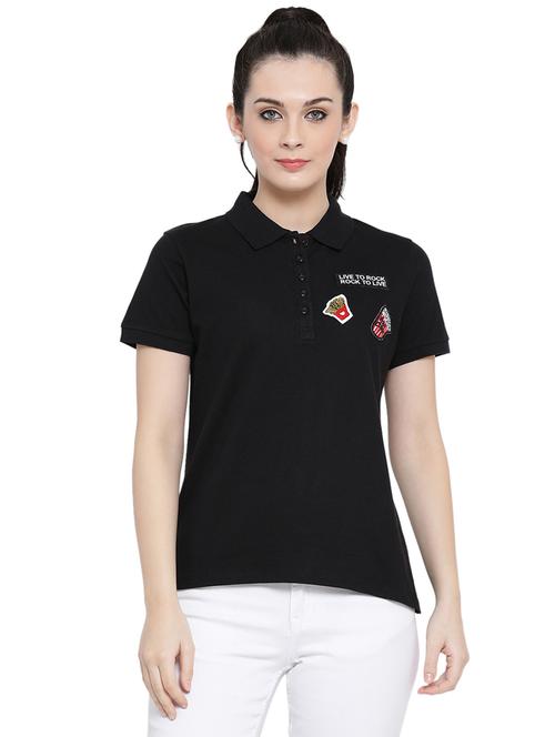 quirky patch polo neck tee - 16098965 - Very Small Image - 1