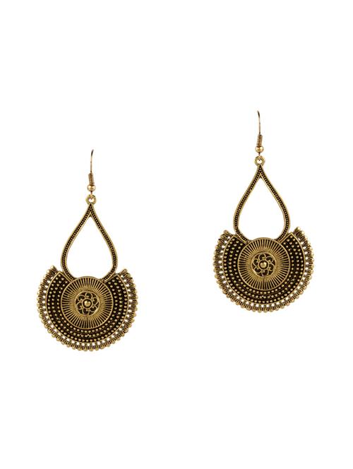 gold metal chandellier earring - 16099070 - Very Small Image - 1