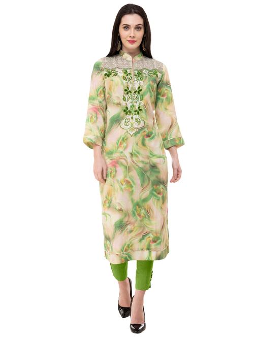 digital print straight kurta - 16099105 - Very Small Image - 1