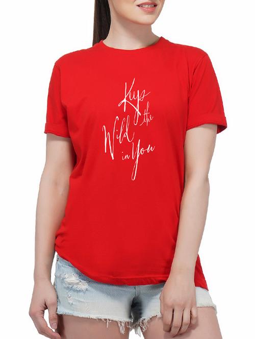slogan print short sleeved tee - 16099317 - Very Small Image - 1