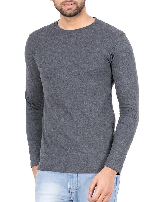 grey solid t-shirt - 16099981 - Very Small Image - 1