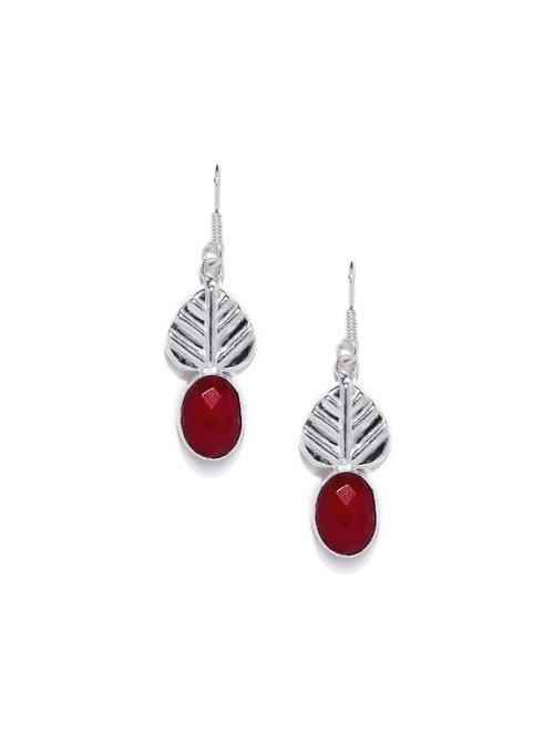 red metal drop earring - 16100853 - Very Small Image - 1