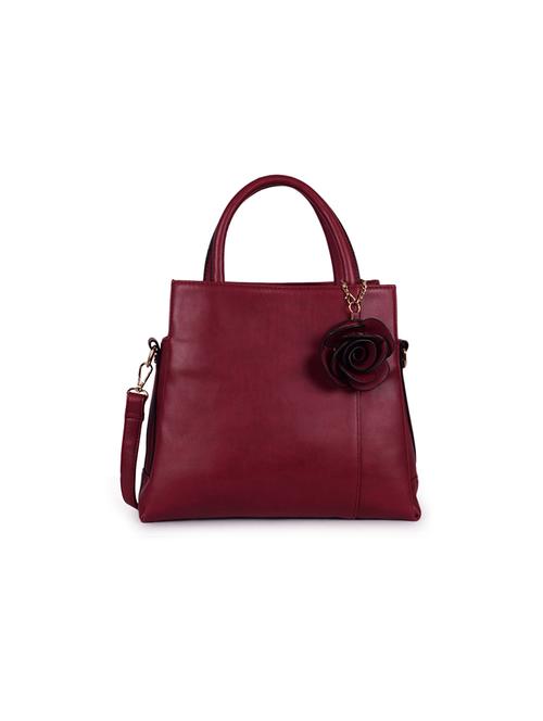 maroon leatherette (pu) handbag - 16101199 - Very Small Image - 1