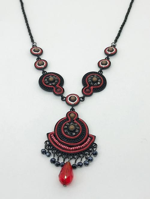 red zinc long necklace - 16102070 - Very Small Image - 1