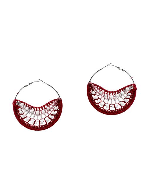 red metal hoop earring - 16104414 - Very Small Image - 1