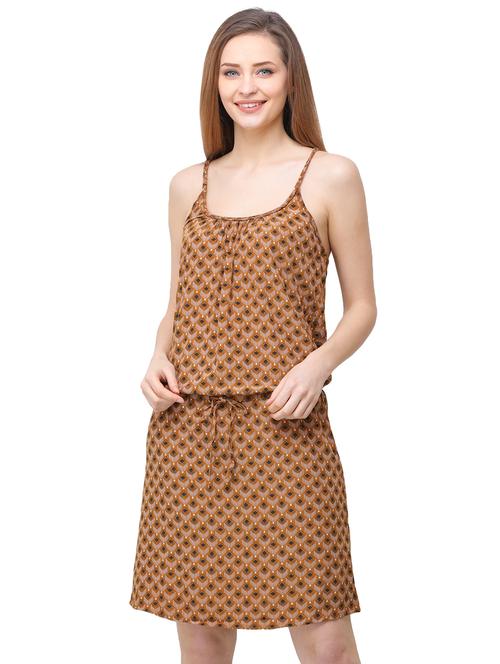 criss cross back drawstring blouson dress - 16104479 - Very Small Image - 1