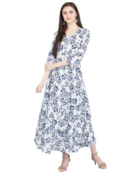 floral flared dress - 16105579 - Very Small Image - 1