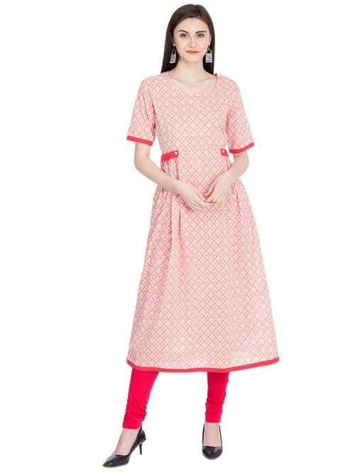 printed flared kurta - 16105620 - Very Small Image - 1