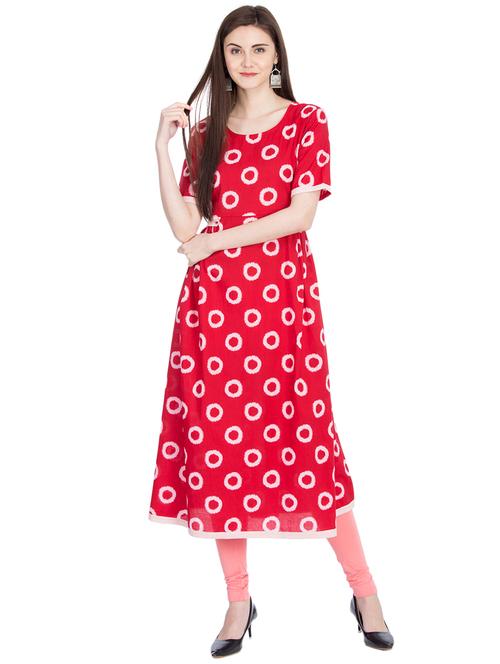 geometrical flared kurta - 16105621 - Very Small Image - 1