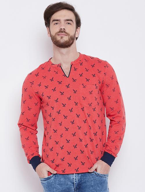 red all over print t-shirt - 16105868 - Very Small Image - 1
