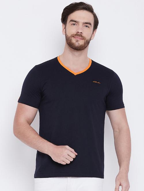 navy blue solid t-shirt - 16105917 - Very Small Image - 1