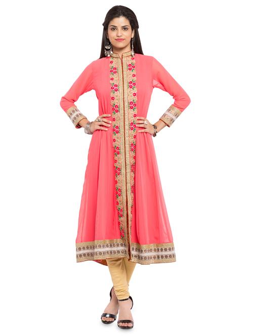 embellished anarkali kurta - 16106505 - Very Small Image - 1