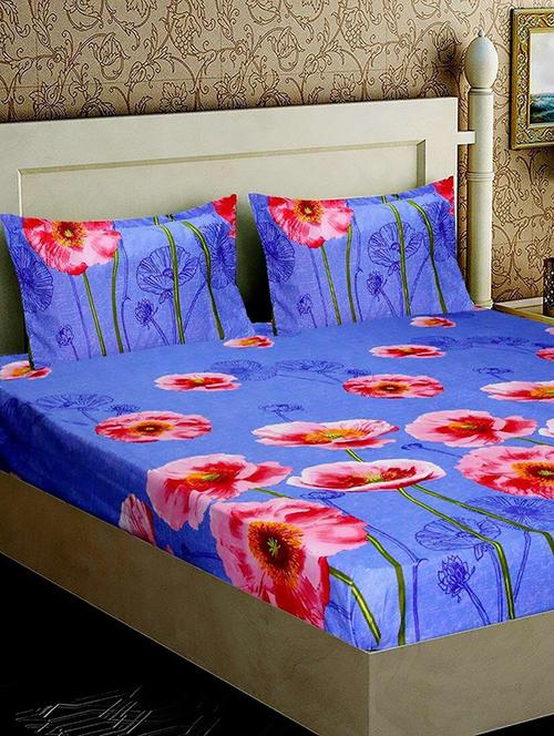 cotton double bedsheet with 2 pillow covers - 16106694 - Very Small Image - 1