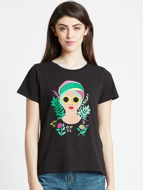 graphic print short sleeved tee - 16106710 - Very Small Image - 1