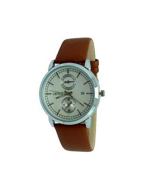 leather strap analog watch (jm801) - 16108012 - Very Small Image - 1