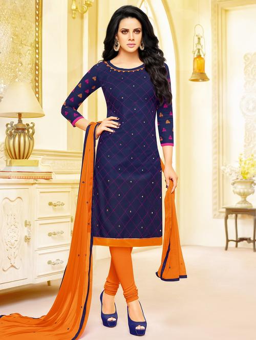 embroidered unstitched suit set - 16108922 - Very Small Image - 1