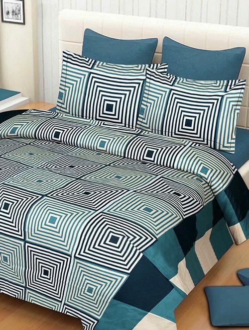 cotton double bedsheet with 2 pillow covers - 16109021 - Very Small Image - 1