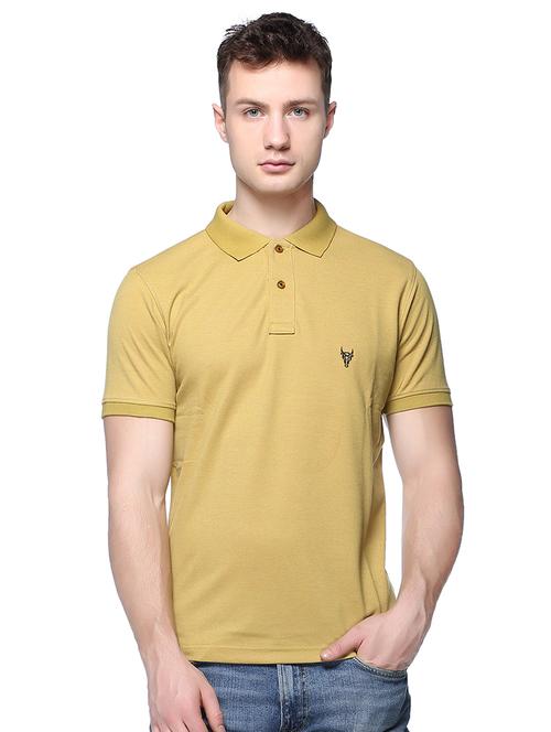 yellow solid polo t-shirt - 16109037 - Very Small Image - 1